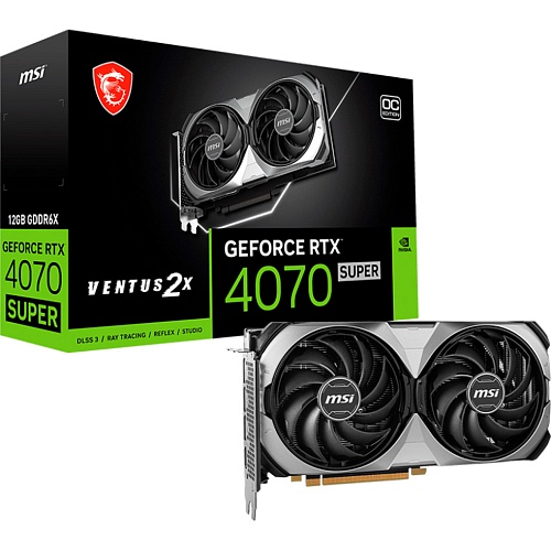 Видеокарта MSI GeForce RTX 4070 SUPER VENTUS 2X 12G OC (V513-641R)
