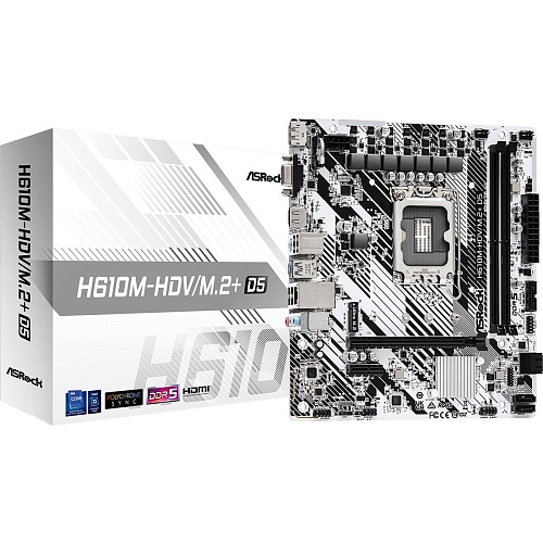 Материнская плата ASRock H610M-HDV/M.2+ D5 