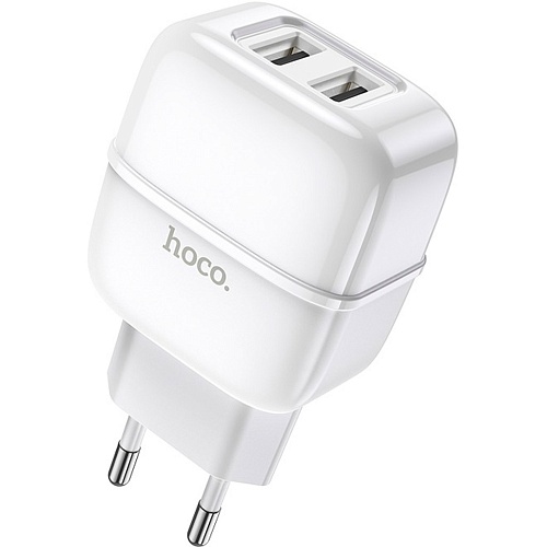 Мережевий зарядний пристрій Hoco C77A Highway Double USB 2.4A White (723475) - придбати в Дніпрі, Україні: ціна, характеристики | інтернет-магазин TOUCH