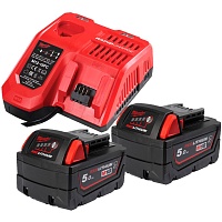 Аккумуляторы к электроинструменту + зарядное устройство Milwaukee M18 NRGCR-502 (4932479831)