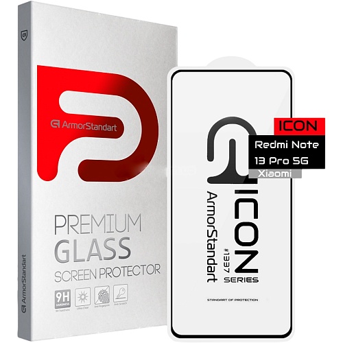 Захисне скло ArmorStandart Icon Glass для Redmi Note 13 Pro 5G/ Note 13 4G/5G / Poco X6 5G Black (ARM71830) - придбати в Дніпрі, Україні: ціна, характеристики | інтернет-магазин TOUCH