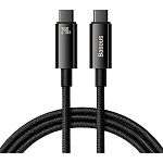 Кабель Baseus Tungsten Gold Fast Charging Data USB-C to USB-C 240W 3m Black (CAWJ040201)