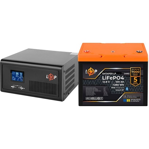 Источник бесперебойного питания (ИБП) LogicPower UPS В1500 + АКБ LiFePO4 1280Wh (37454) 