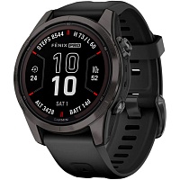 Смарт-часы Garmin Fenix 7S Pro Sapphire Solar Edition Carbon Gray DLC Titanium with Black Band (010-02776-10)