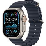 Смарт-часы Apple Watch Ultra 2 49mm Natural Titanium Case with Navy Ocean Band (MX4D3)