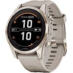 Смарт-годинник Garmin Fenix 7S Pro Sapphire Solar Edition Soft Gold with Light Sand Band (010-02776-14)