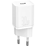 Сетевое зарядное устройство Baseus Super Silicone PD 30W Type-C White (CCSUP-J02)