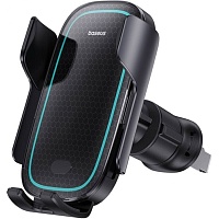 Автодержатель с беспроводной зарядкой Baseus Milky Way Pro Series Black (C40357000111-00)