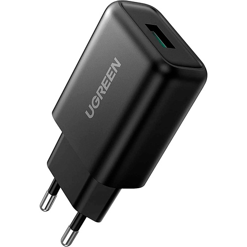 Сетевое зарядное устройство Ugreen CD122 18W QC3.0 USB Fast Charger 3A Black (70273)