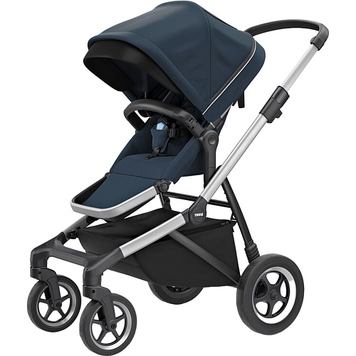 Детская коляска Thule Sleek Aluminum/Navy Blue (11000005)