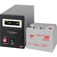 Источник бесперебойного питания (ИБП) LogicPower LPY-B-PSW-500VA + LPM-GL батарея 12V - 40Ah (14018)