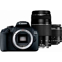 Зеркальный фотоаппарат Canon EOS 2000D Kit EF-S 18-55mm f/3.5-5.6 DC III + EF 75-300mm f/4-5.6 III (2728C021) Зеркальный фотоаппарат Canon EOS 2000D Kit EF-S 18-55mm f/3.5-5.6 DC III + EF 75-300mm f/4-5.6 III (2728C021)