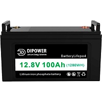 Аккумулятор Dipower LiFePO4 12V (12.8V/100Ah/1280Wh) (DDABSSG12100) 