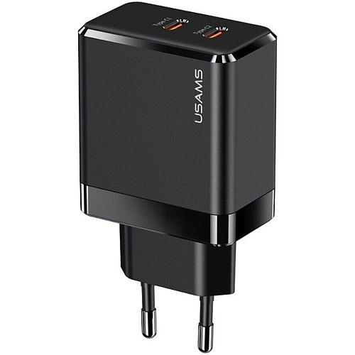 Сетевое зарядное устройство Usams T54 GaN 40W 3A Black (CC172TC01)