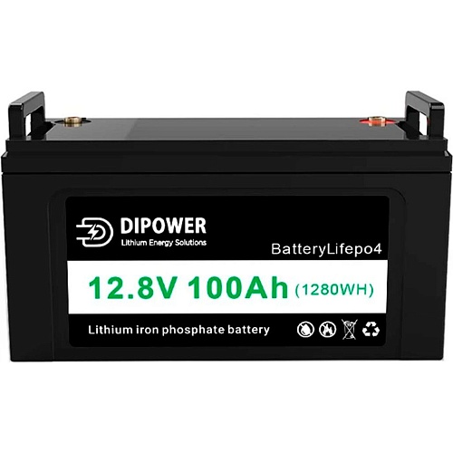 Аккумулятор Dipower LiFePO4 12V (12.8V/100Ah/1280Wh) (DDABSSG12100) 
