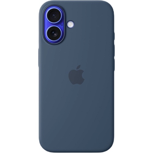 Чехол Silicone Case with MagSafe для Apple iPhone 16 Denim AAA