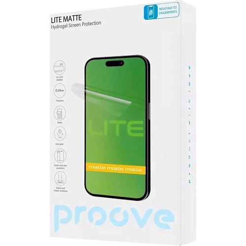 Гидрогелевая защитная пленка Proove Hydrogel Screen Protection LITE Size S Matte (GGLT21400150)