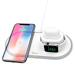Беспроводное зарядное устройство Hoco Wisdom 3-in-1 Wireless Fast Charger CW21 (White)