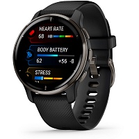 Смарт-годинник Garmin Venu 2 Plus Slate Stainless Steel Bezel With Black Case And Silicone Band (010-02496-11) - придбати в Дніпрі, Україні: ціна, характеристики | інтернет-магазин TOUCH