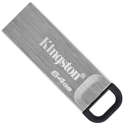 USB флеш-накопитель Kingston DataTraveler Kyson 64GB USB-A 3.2 Gen 1 Silver/Black (DTKN/64GB)