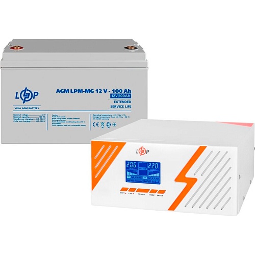 Источник бесперебойного питания (ИБП) LogicPower UPS B1500 + АКБ MG 1200Wh (29699)