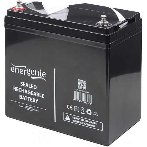 Акумулятор EnerGenie AGM 12V (12V/55Ah/660Wh) (BAT-12V55AH) - придбати в Дніпрі, Україні: ціна, характеристики | інтернет-магазин TOUCH