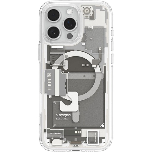 Чехол Spigen Ultra Hybrid with MagSafe для Apple iPhone 16 Pro Zero One Natural Titanium (ACS08137)