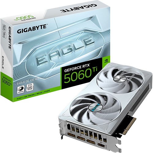 Відеокарта Gigabyte GeForce RTX 5060 Ti Eagle OC Ice 16G (GV-N506TEAGLEOC ICE-16GD) EU - придбати в Дніпрі, Україні: ціна, характеристики | інтернет-магазин TOUCH