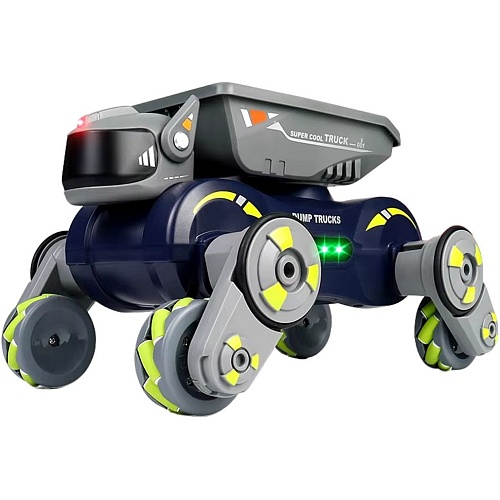 Радиоуправляемый робот JJRC Q187-A Light Spray Stunt Robot Dog Grey/Green