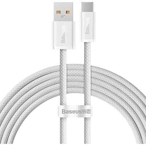 Кабель Baseus Dynamic Series USB-A to USB-C 2m 100W White (CALD000702)