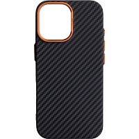 Чехол ArmorStandart LikeCarbon2 SE MagCase для Apple iPhone 17 Black Orange (ARM89160) Чехол ArmorStandart LikeCarbon2 SE MagCase для Apple iPhone 17 Black Orange (ARM89160)