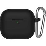 Чохол Blueo Liquid Silicone Case+Carbine для AirPods 4 Black (B44-A4BLK)