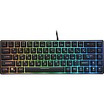 Клавиатура 2E Gaming KG345 RGB 68 key USB Transparent (2E-KG345TR)