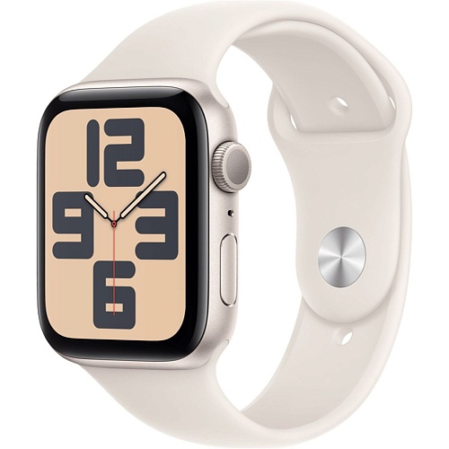 Смарт-часы Apple Watch SE 2 GPS 44mm Starlight Aluminium Case with Starlight Sport Band M/L 2024 (MXEV3)