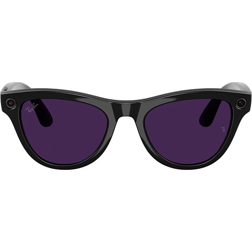 Смарт-очки Ray-Ban Meta Skyler Gen 2 Standard Shiny Black Frame/Clear to Amethyst Transitions Lenses (RW4014 601/CH 52-20)