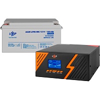 Источник бесперебойного питания (ИБП) LogicPower LPM-PSW-1500VA 12V + АКБ LPM-MG 12V - 150 Ah (29700)