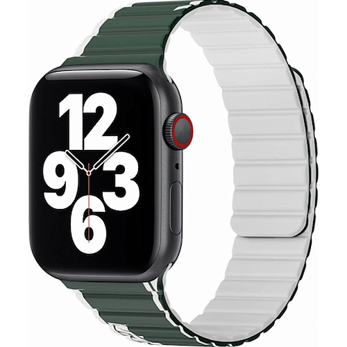 Ремешок WiWU Wi-WB010 Smart Magnetic Silicone для Apple Watch 42/44/45/49mm Green/Grey