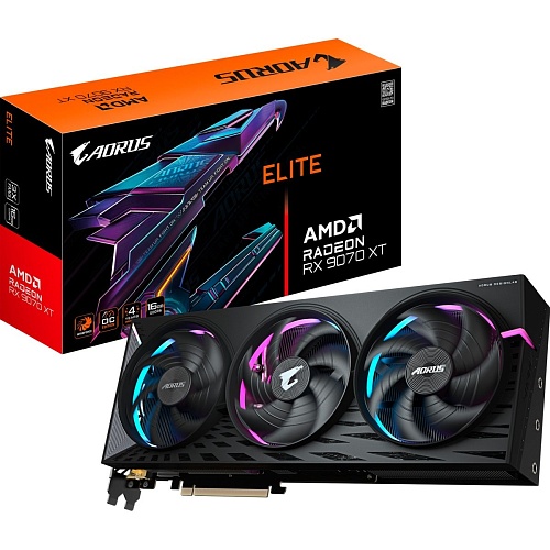 Видеокарта AORUS Radeon RX 9070 XT ELITE 16G (GV-R9070XTAORUS E-16GD) UA