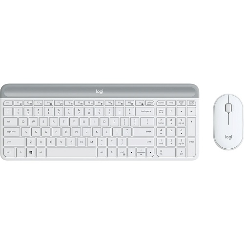 Комплект (клавиатура + мышь) Logitech MK470 Wireless Slim Off-White (920-009205)