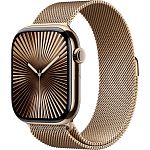 Смарт-часы Apple Watch Series 10 GPS + Cellular 46mm Gold Titanium Case with Gold Milanese Loop S/M (MC7T4)