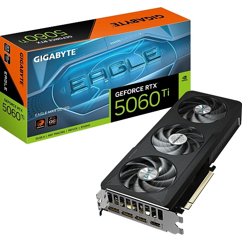 Видеокарта Gigabyte GeForce RTX 5060 Ti Eagle Max OC 16G (GV-N506TEAGLEMAX OC-16GD) UA