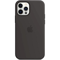 Чохол Silicone Case з MagSafe для Apple iPhone 12 Pro Max (Black) ААА