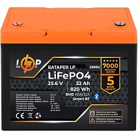 Аккумулятор LogicPower LiFePO4 Smart BT 24V (25.6V/32Ah/820Wh) (BMS 40A/32А) (29992) Аккумулятор LogicPower LiFePO4 Smart BT 24V (25.6V/32Ah/820Wh) (BMS 40A/32А) (29992)