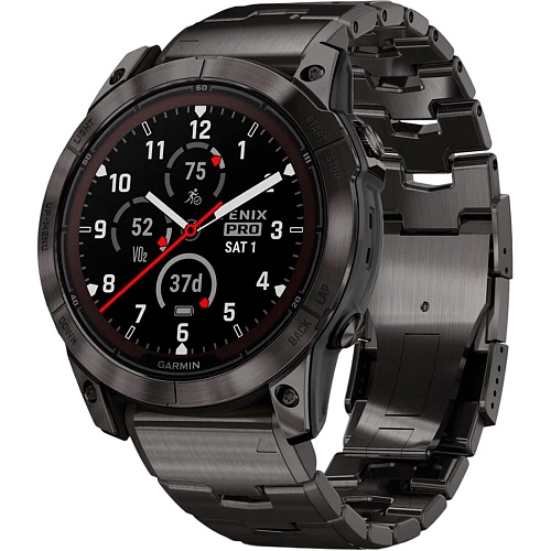 Смарт-часы Garmin Fenix 7X Pro Sapphire Solar Edition Carbon Gray DLC Titanium with Vented Titanium Bracelet (010-02778-30)