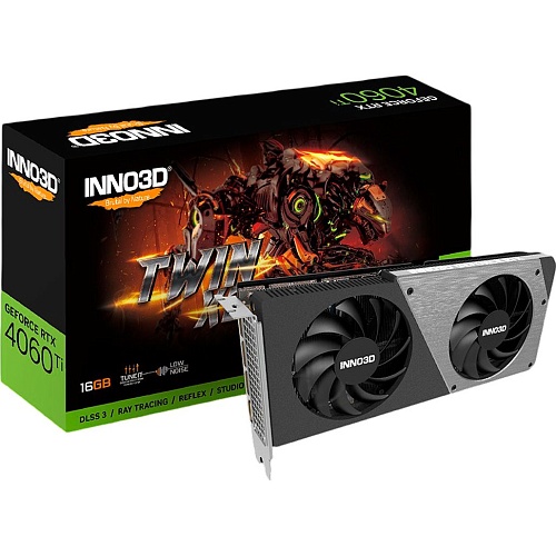 Видеокарта Inno3D GeForce RTX 4060 Ti Twin X2 16G (N406T2-16D6-178055N) UA