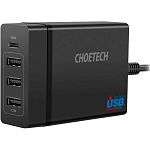 Сетевое зарядное устройство Choetech 72W Black (PD72-1C3UEU-101BK)