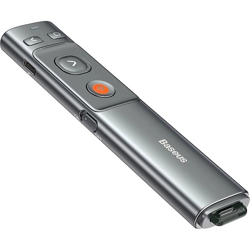 Лазерная указка Baseus Orange Dot Wireless Presenter (Red Laser) (Charging) Grey (WKCD000013)