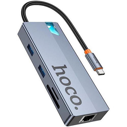 USB-хаб Hoco HB52 Wow 8-in-1 Deep Space Gray - придбати в Дніпрі, Україні: ціна, характеристики | інтернет-магазин TOUCH