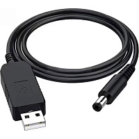 Кабель живлення для роутера/модему USB-A - DC (5V/9V/12V) 5.5x2.1 мм