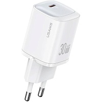 Сетевое зарядное устройство Usams US-CC251 GaN 30W White (CC251TC02)